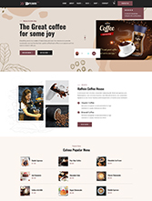 咖啡饮品宣传网站模板