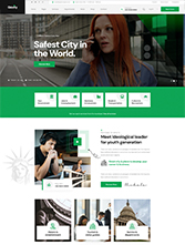  Template of foreign city publicity website