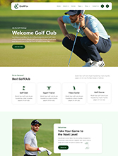 高尔夫俱乐部宣传网站模板