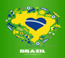 巴西世界杯矢量海报