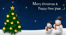 圣诞树圣诞雪人flash动画贺卡