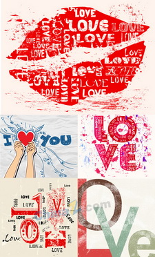 情人节艺术涂鸦矢量设计