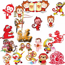 猴年卡通猴子形象素材