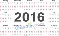 2016年矢量日历设计