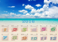 2016年日历桌面图片